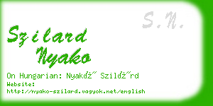 szilard nyako business card